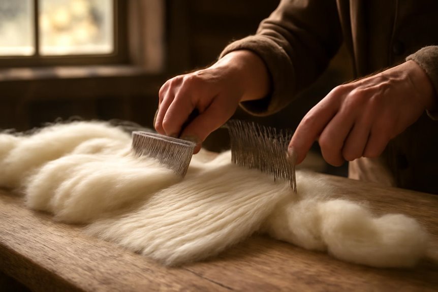combing alpaca fibers effectively