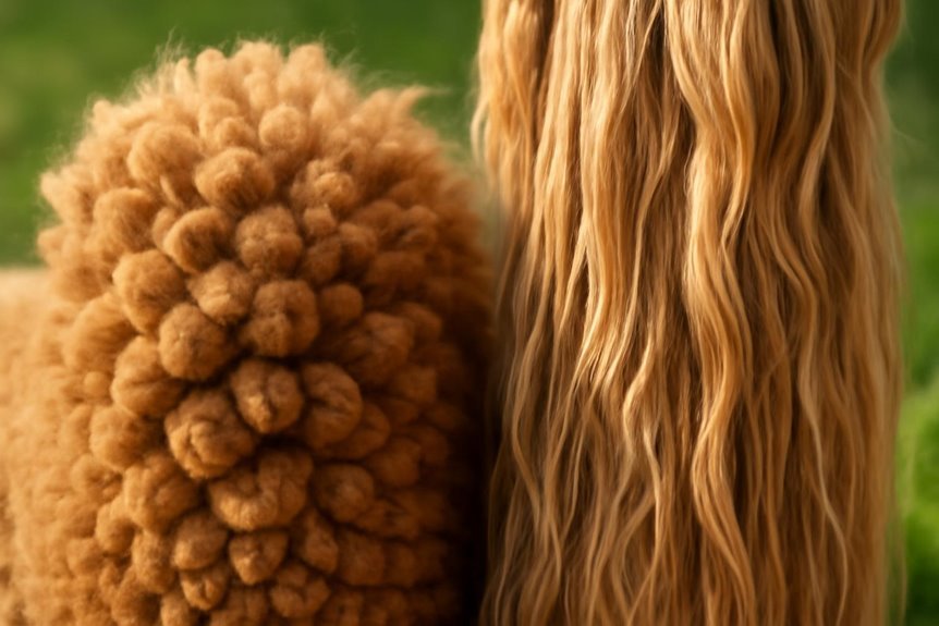 huacaya versus suri fibers