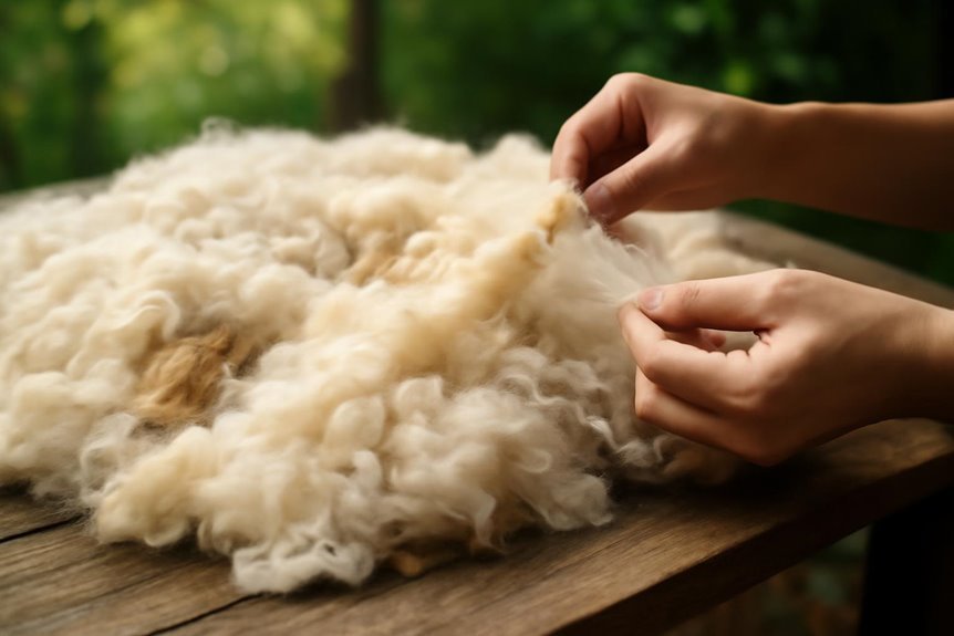 prepare fleece for washing